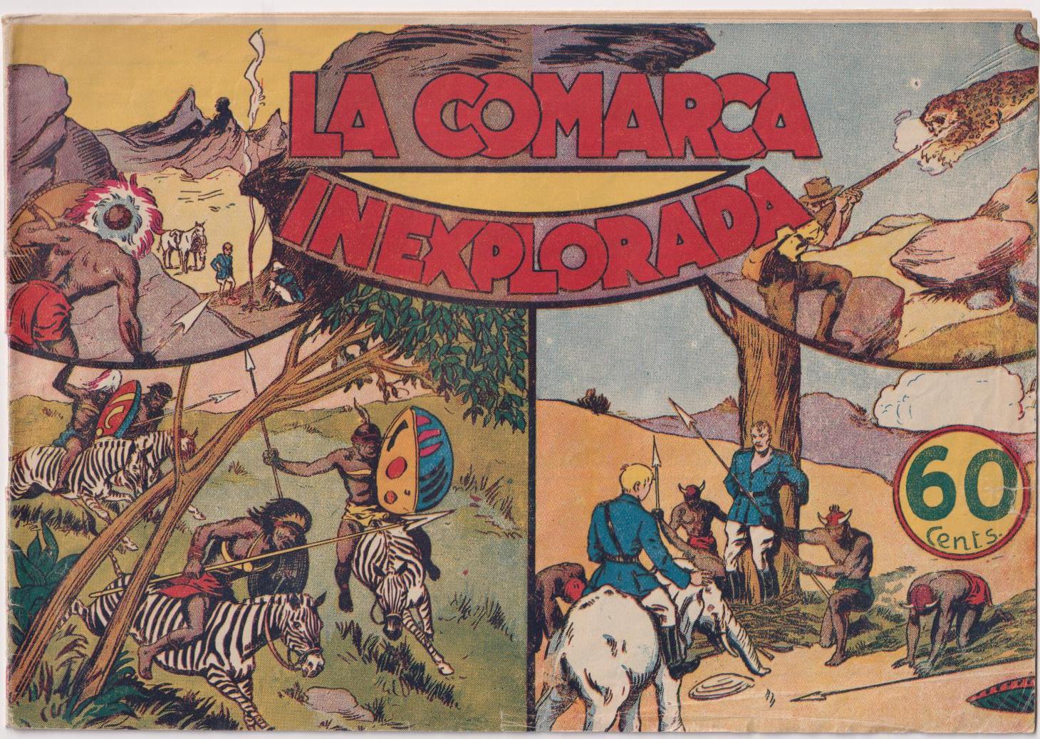 Jorge y Fernando nº 21. La comarca inexplorada. Hispano Americana 1940. Cromos contraportada