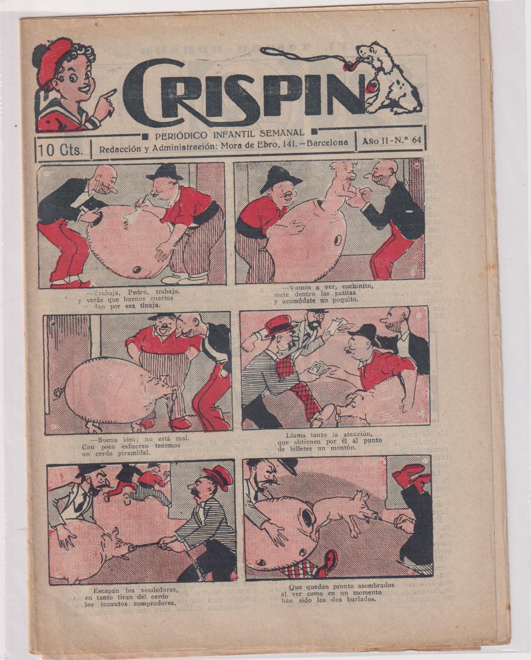 Crispín nº 64. El Gato Negro 1922. SIN ABRIR