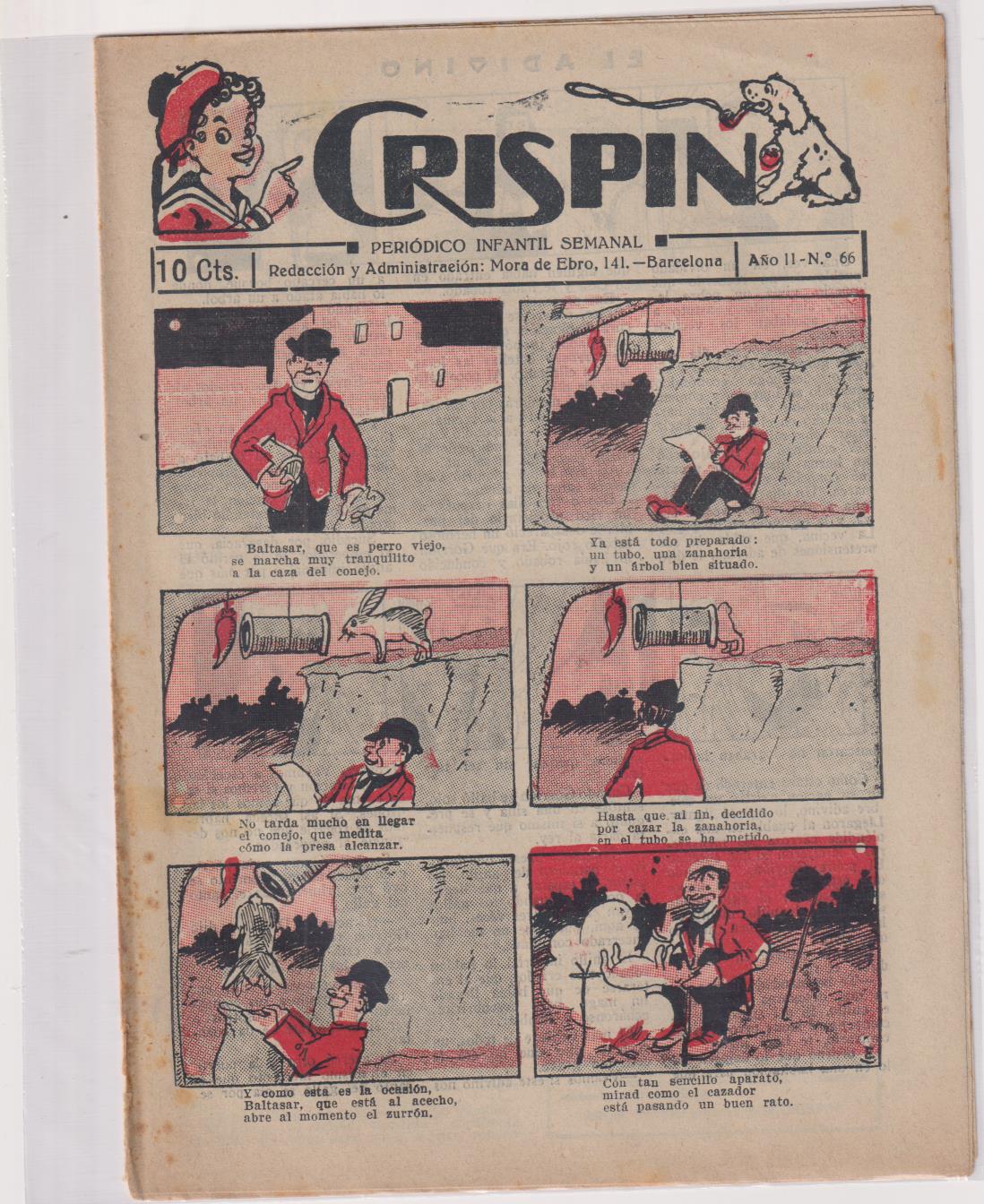 Crispín nº 66. El Gato Negro 1922. SIN ABRIR