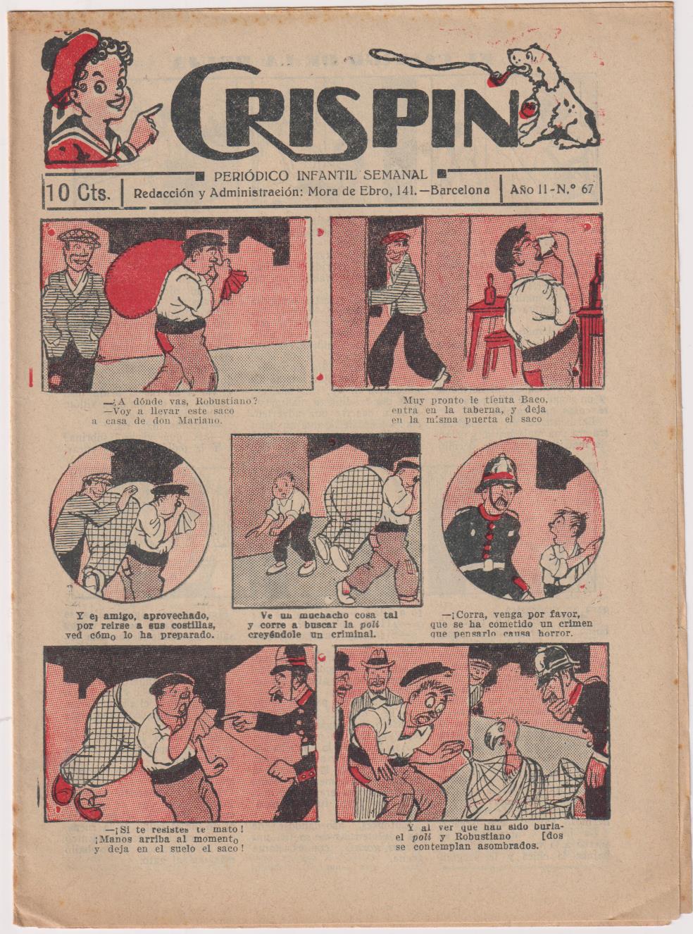 Crispín nº 67. El Gato Negro 1922. SIN ABRIR