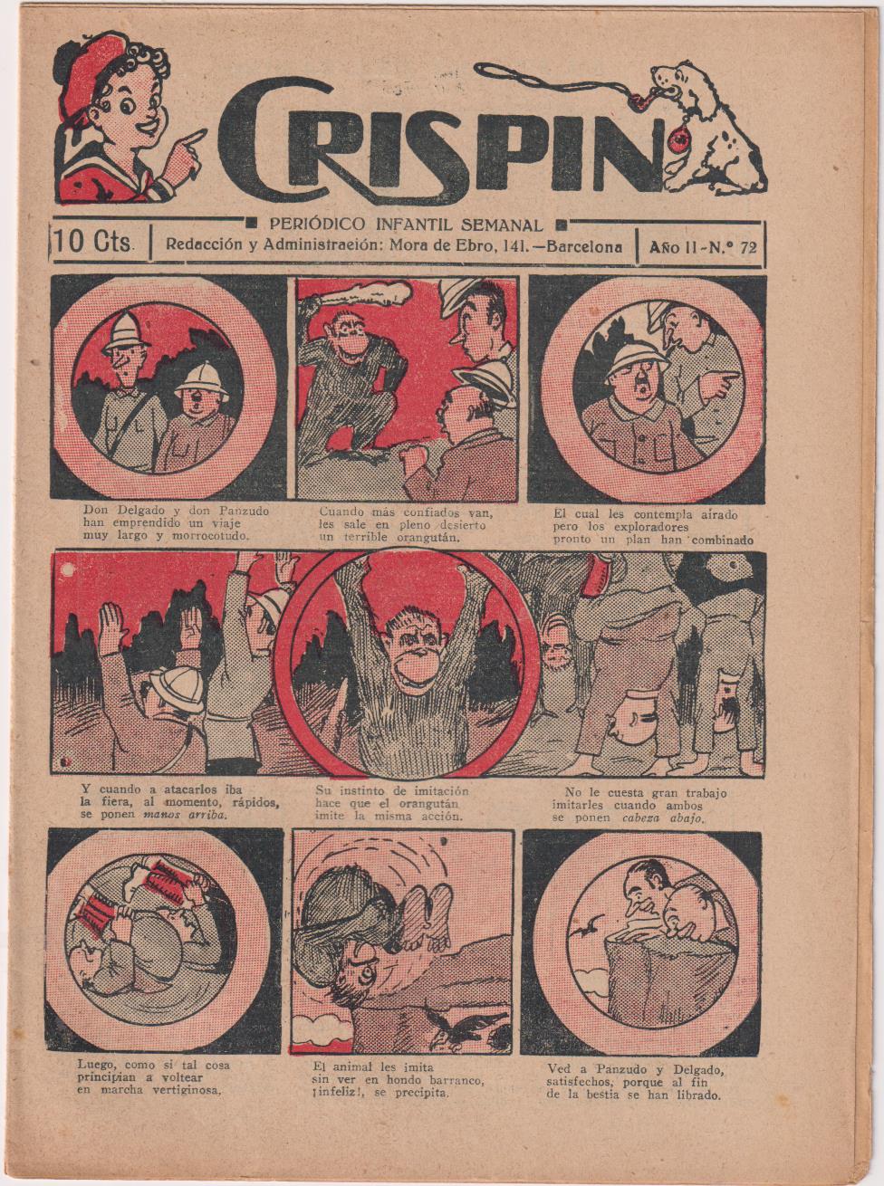 Crispín nº 72. El Gato Negro 1922. SIN ABRIR