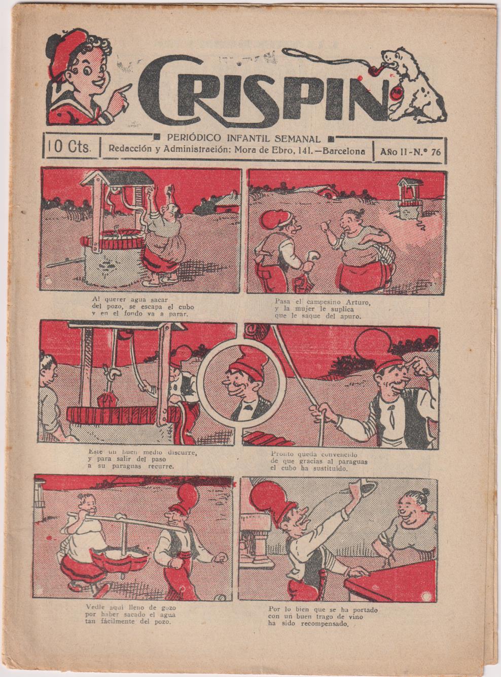 Crispín nº 76. El Gato Negro 1922. SIN ABRIR