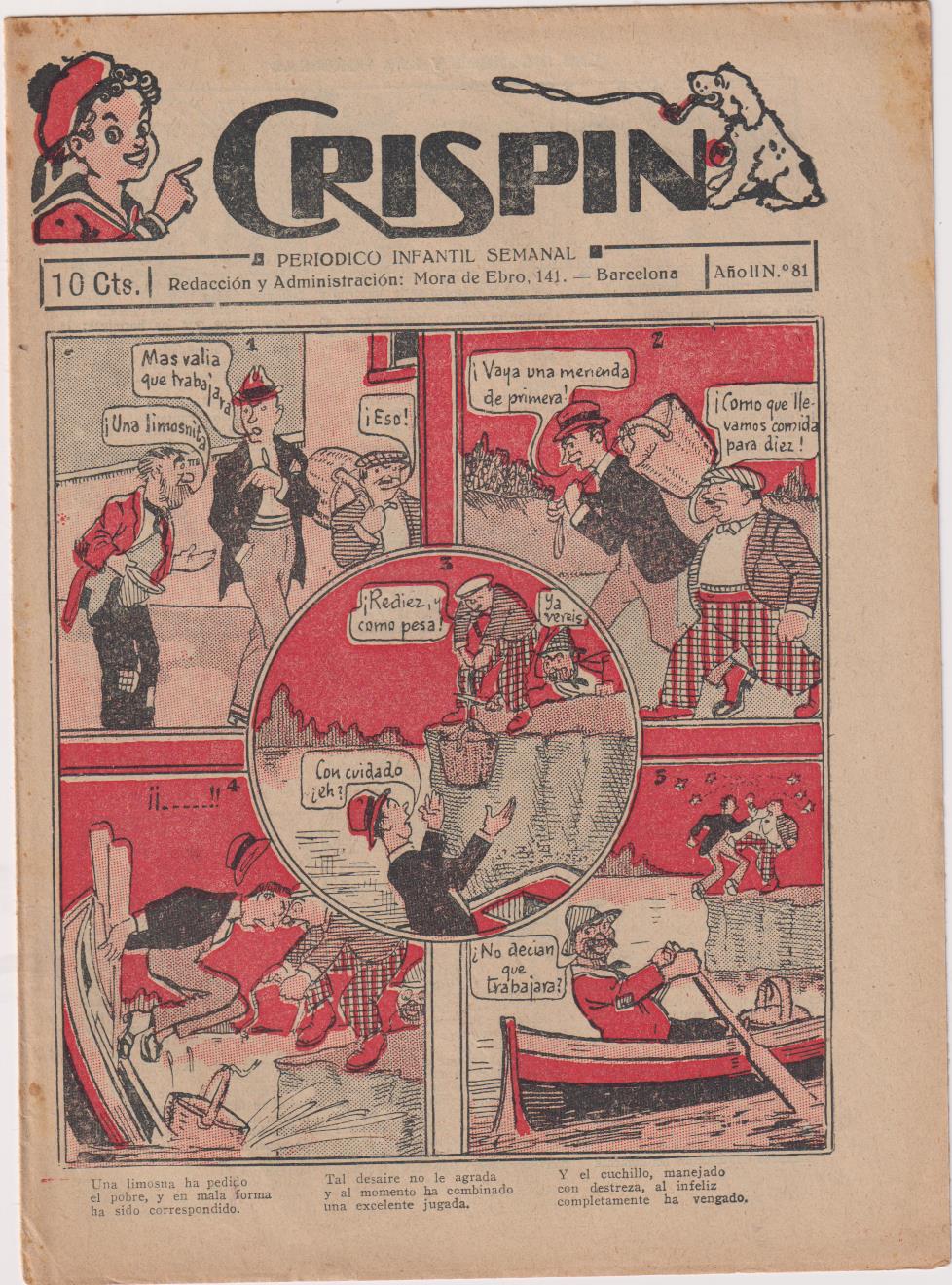 Crispín nº 81. El Gato Negro 1922. SIN ABRIR