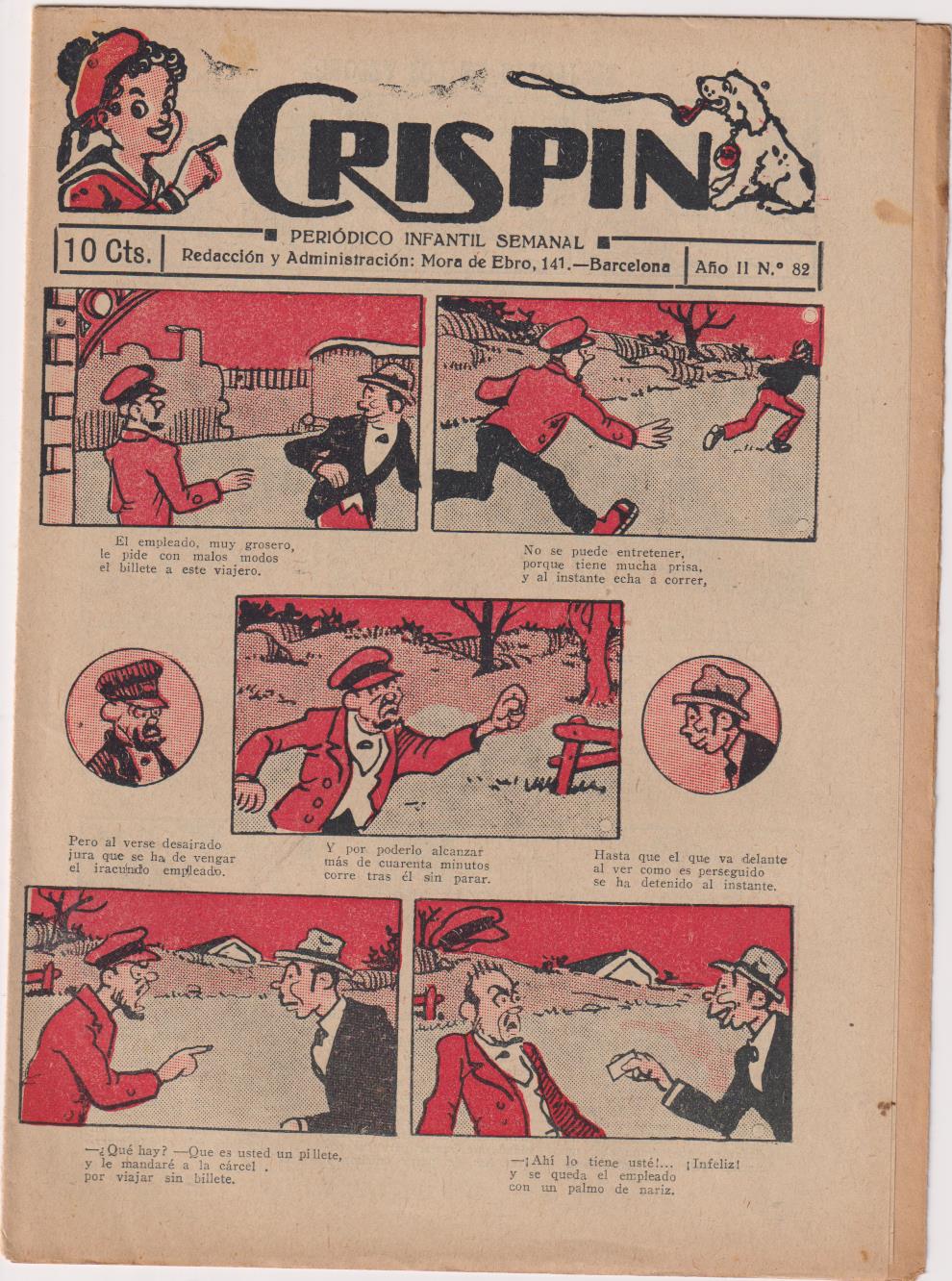 Crispín nº 82. El Gato Negro 1922. SIN ABRIR
