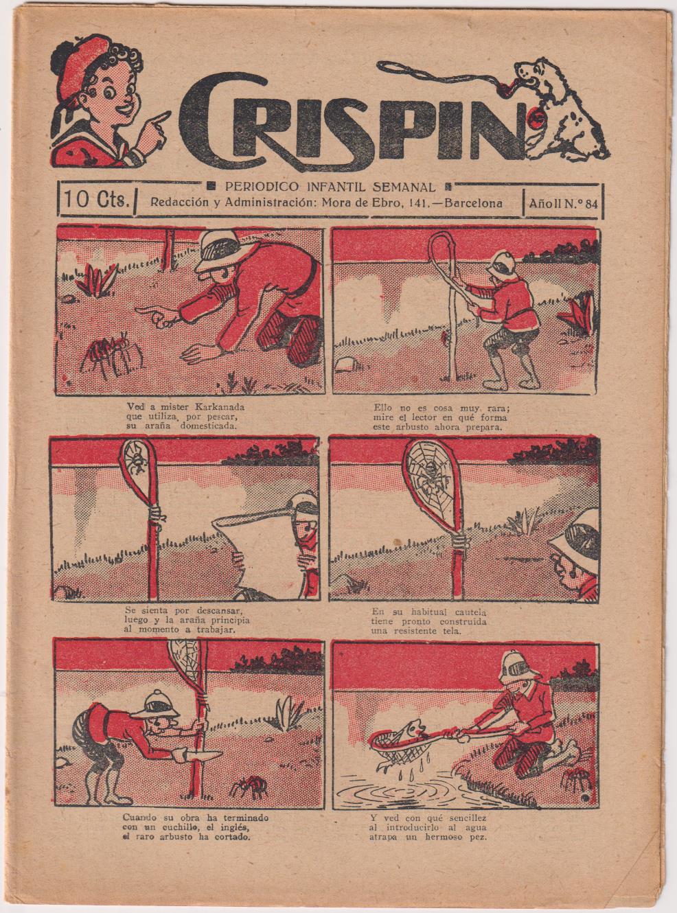 Crispín nº 84. El Gato Negro 1922. SIN ABRIR