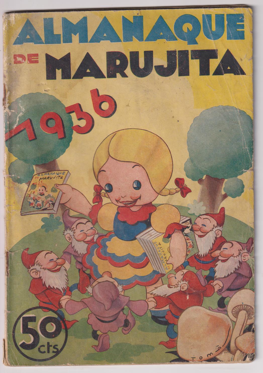 Marujita. Almanaque para 1936. Molino (24x17) Tapas blandas, 32 páginas
