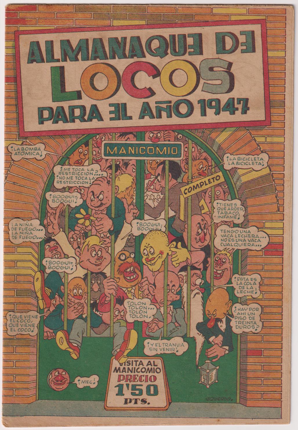 Almanaque de Locos 1947. Valenciana. SIN ABRIR. RARO ASÍ
