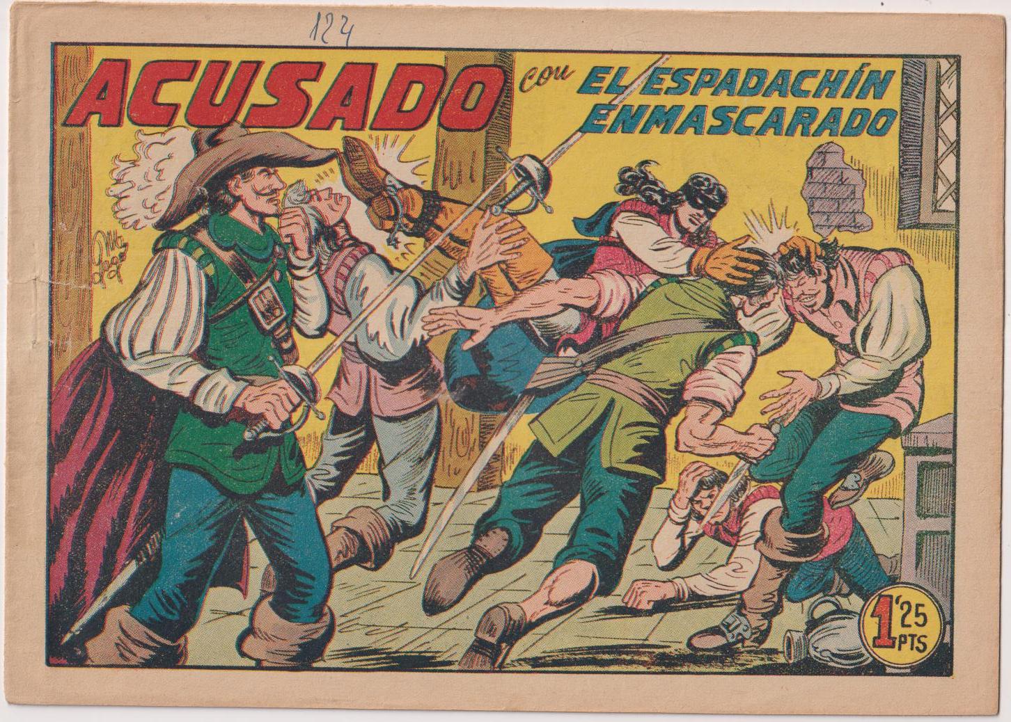 El Espadachín Enmascarado nº 124. Valenciana 1952