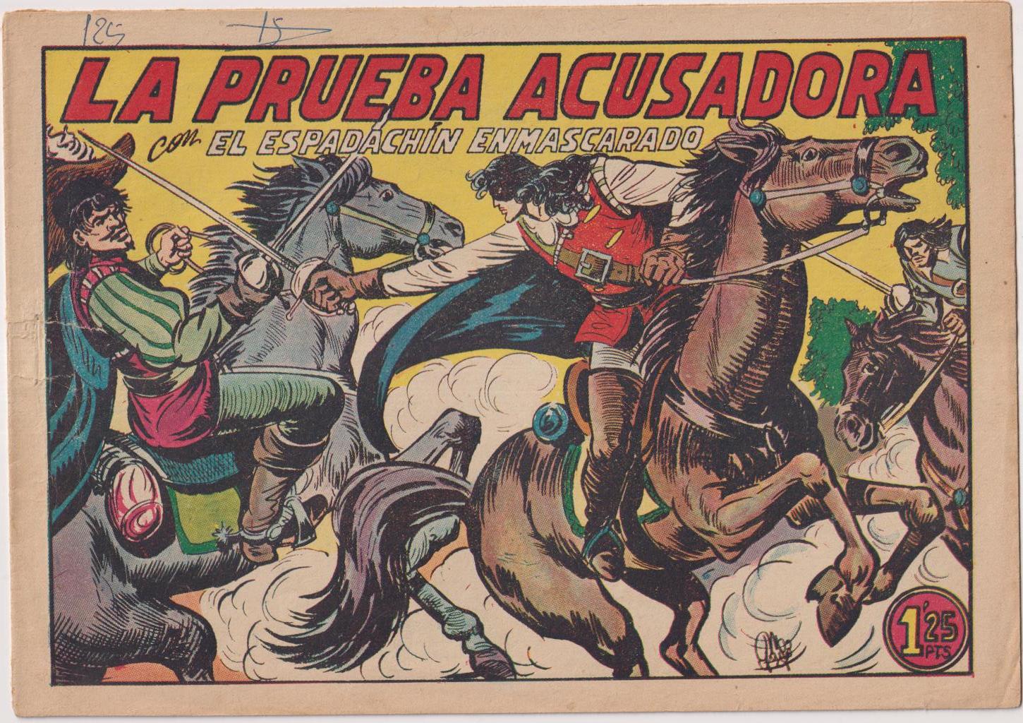 El Espadachín Enmascarado nº 125. Valenciana 1952. Escaso