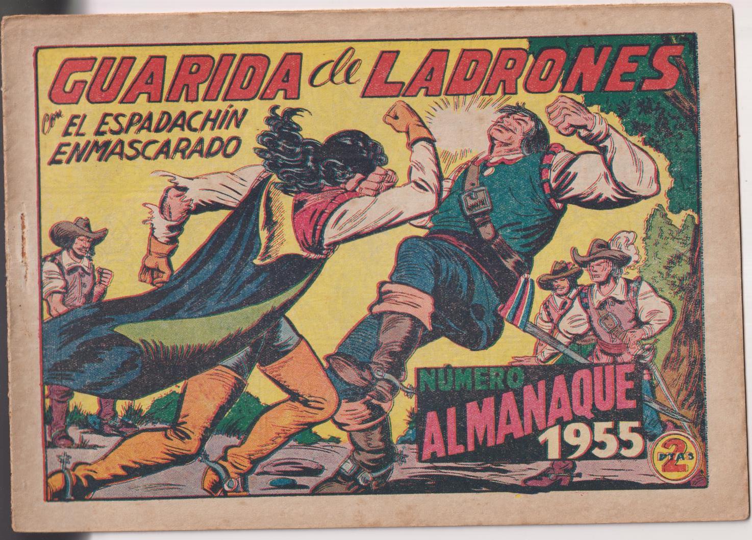 El Espadachín Enmascarado nº 139. Valenciana 1952. Almanaque para 1955