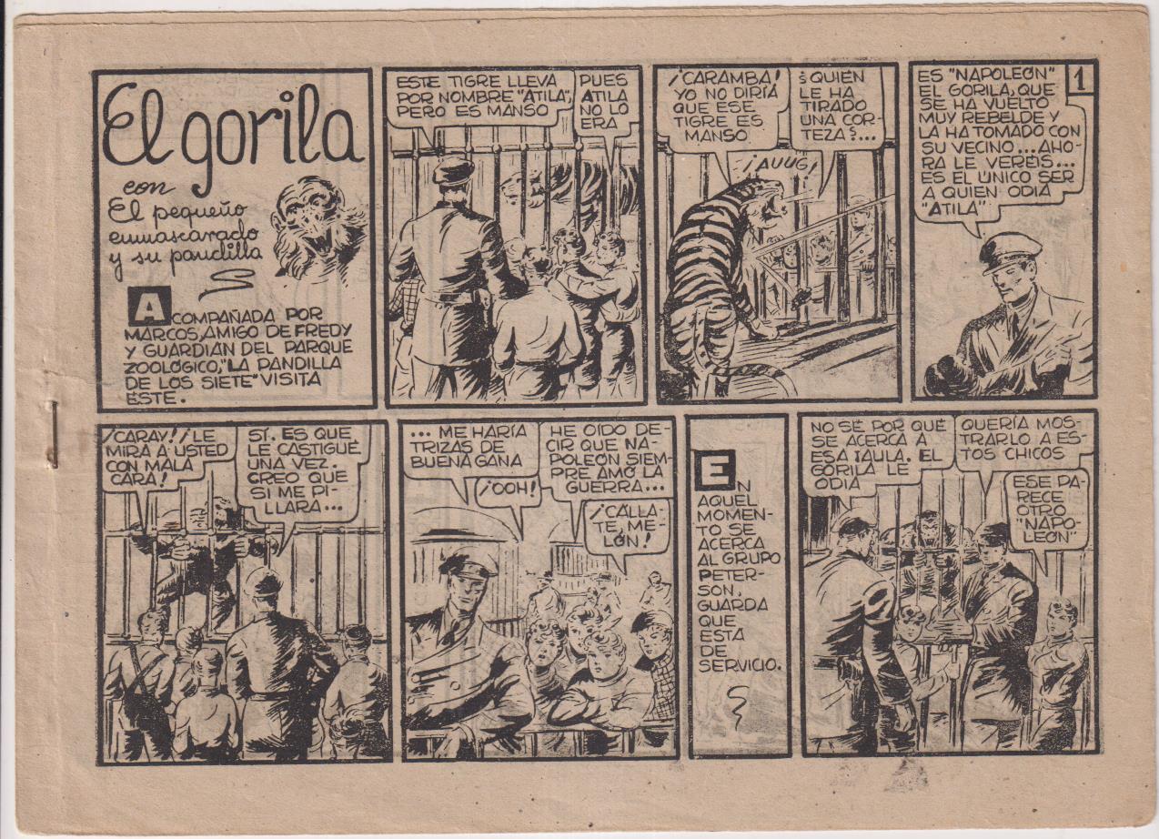 La Pandilla de los Siete. nº 13. El Gorila. Valenciana 1945