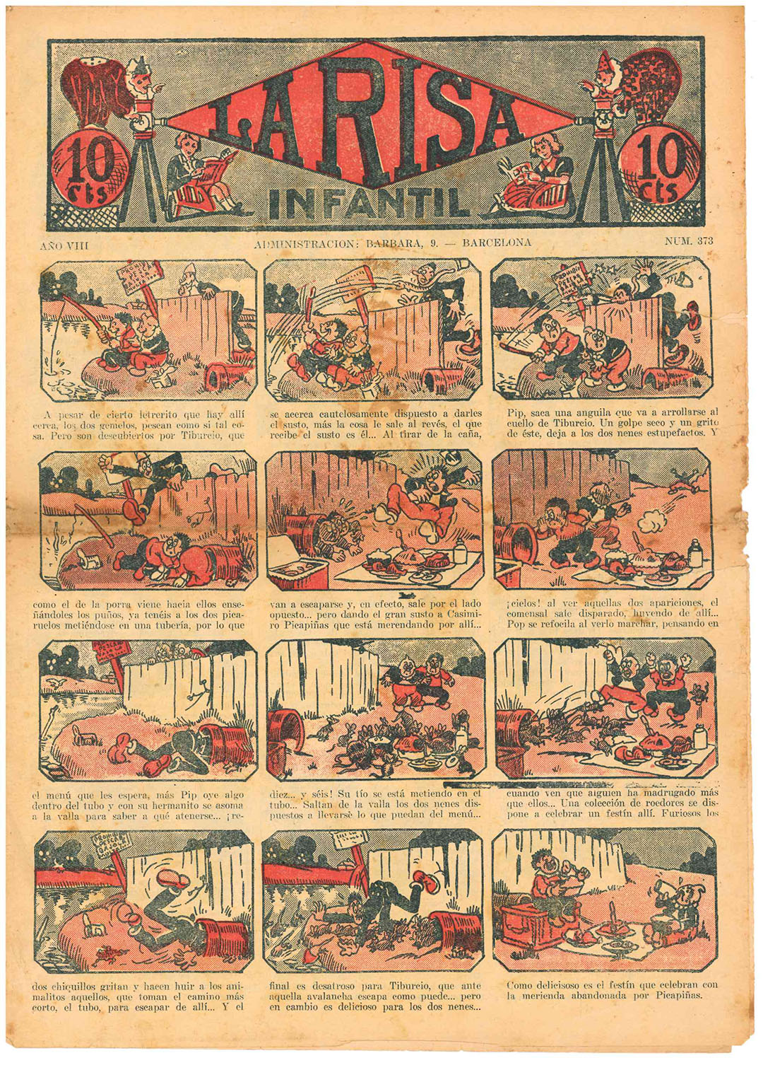 la Risa Infantil nº 373. marco. Muy Escasa