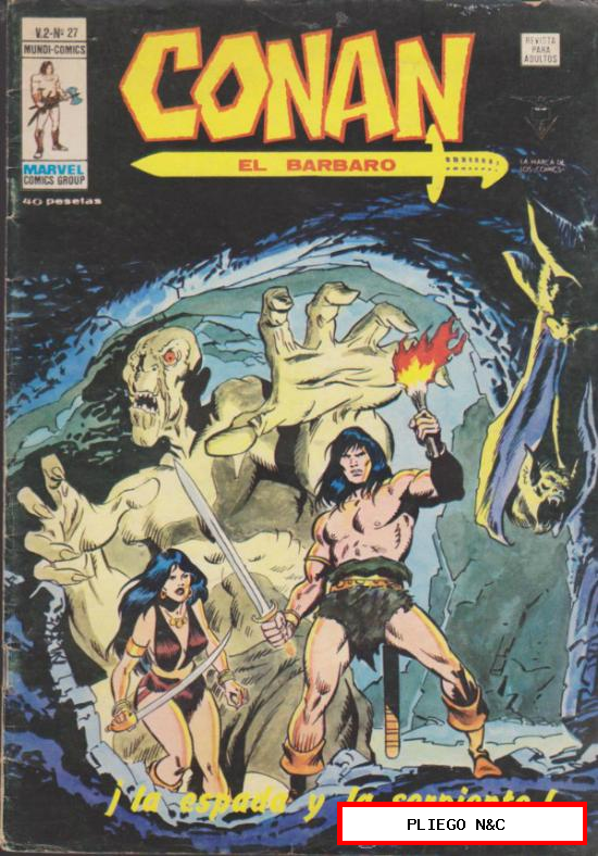 Conan El Bárbaro v2. Vértice 1974. Nº 27