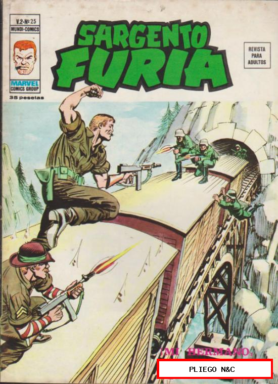Sargento Furia v2. Vértice 1973. Nº 25