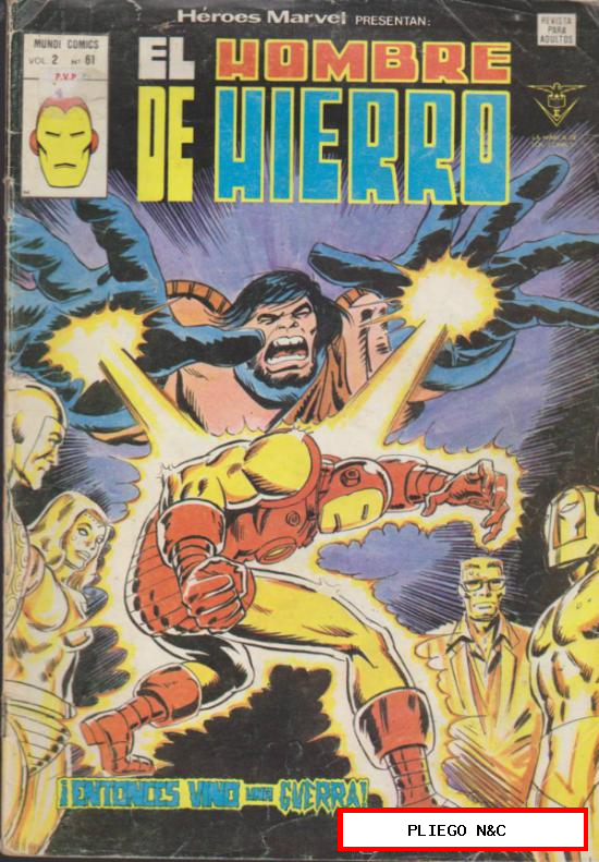 Heroes Marvel v2. Vértice 1975. Nº 61 El Hombre de Hierro