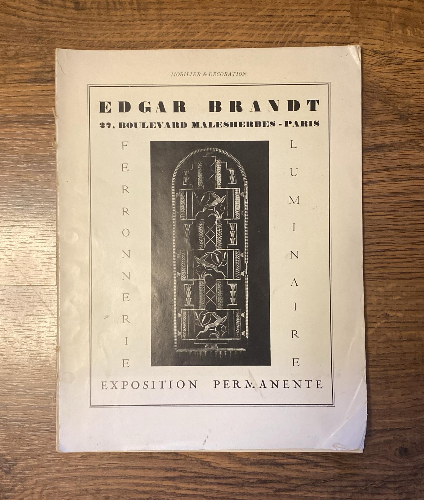 Edgard Brandt,. Exposition permanente. Ferronnerie et luminaire. 266 páginas