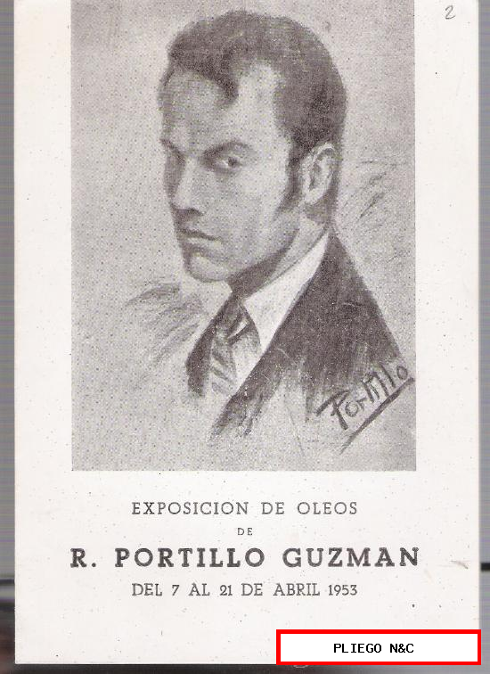 Catálogo-Invitación. Exposición de Óleos de R. Portillo Guzmán. Sevilla 1953