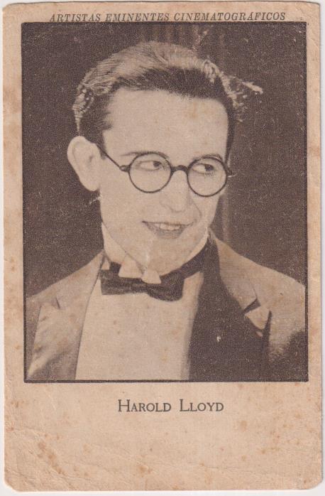 Harold Lloyd. Cromo (11,5x7,5 cm.) Chocolate Jaime Boix