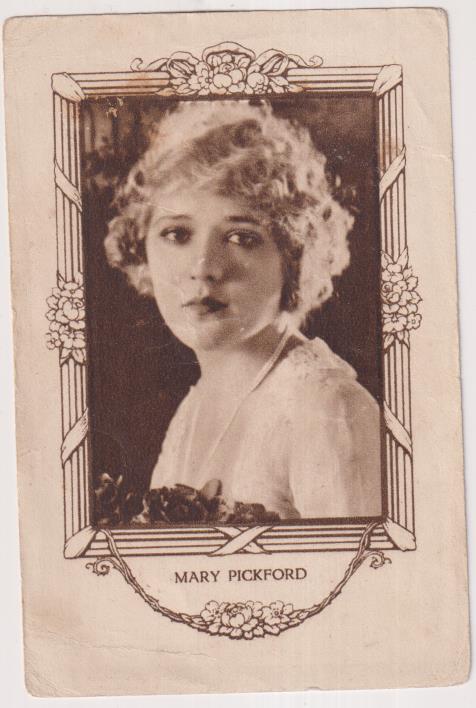 Mary Pickford. Cromo (11,5x7,5 cm.) Chocolate E. Juncosa