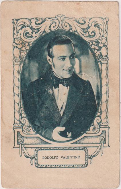 Rodolfo Valentino. Cromo (11x7 cm.) Chocolates Eduardo Pí