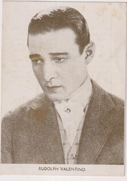 Rudolph Valentino. Cromo (10x7 cm.) Chocolates Guillén