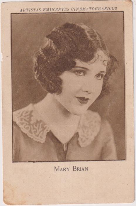 Mary Brian. Cromo (11,7x7,7 cm.) Publicidad de Pastillas de la K