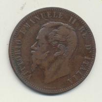 Italia. AE-30. Victor Manuel II. 10 centesimi 1867 M