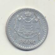 Mónaco. Louis II. 1 Franco (1943) KM 120