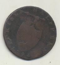 AE-30. Portsea Half Penny. 1794. R/FAYABLE