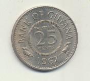 Guyana. 25 Cents. 1967
