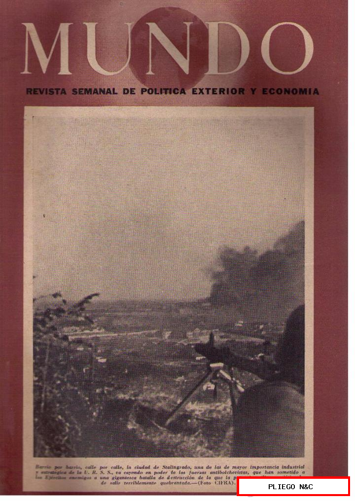 Mundo nº 126. Madrid, 4 octubre 1942