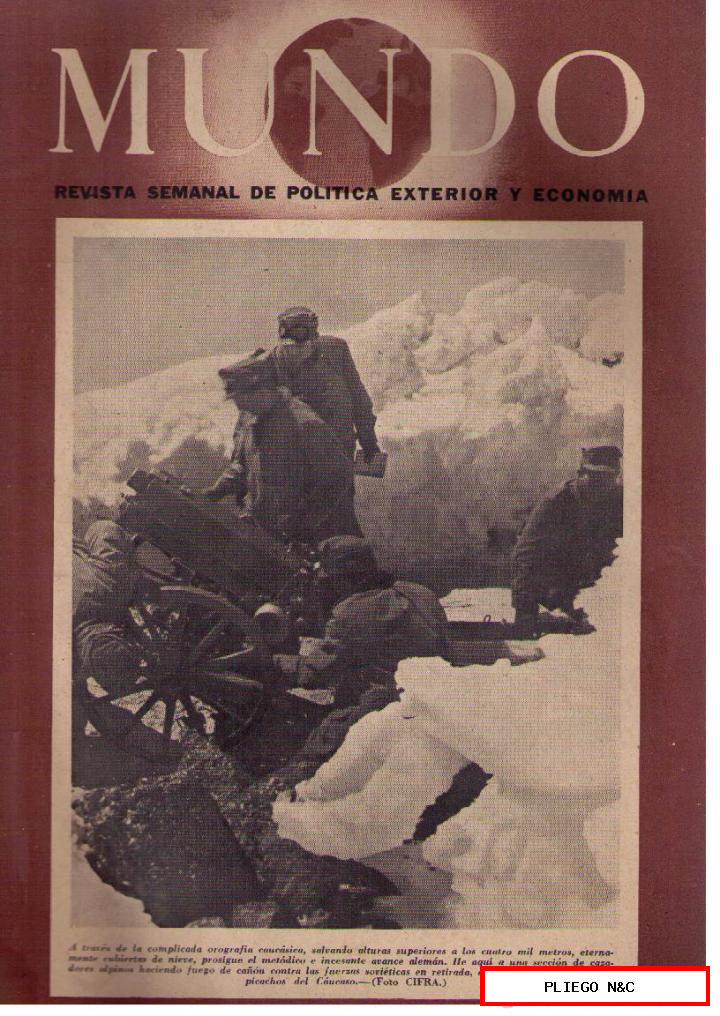 Mundo nº 127. Madrid, 11 octubre 1942