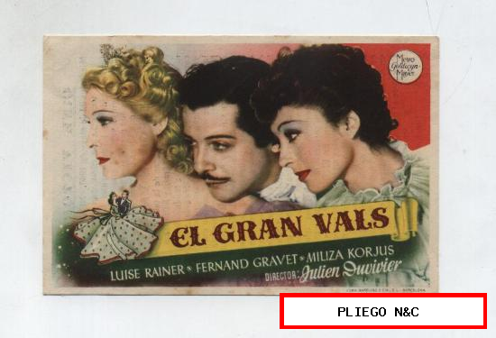 El Gran Vals. Sencillo de MGM. Cine Victoria (Sevilla) 1946