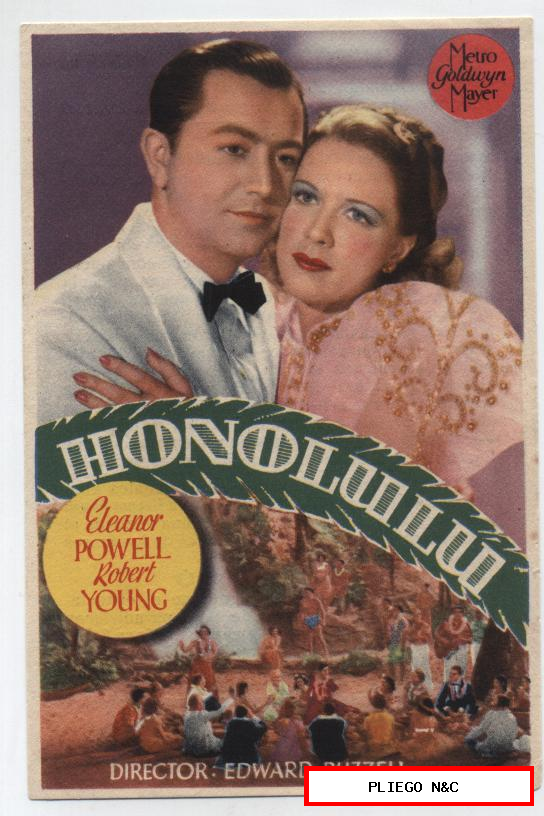 Honolulu. Sencillo de MGM. Cines Victoria y Nacional 1946