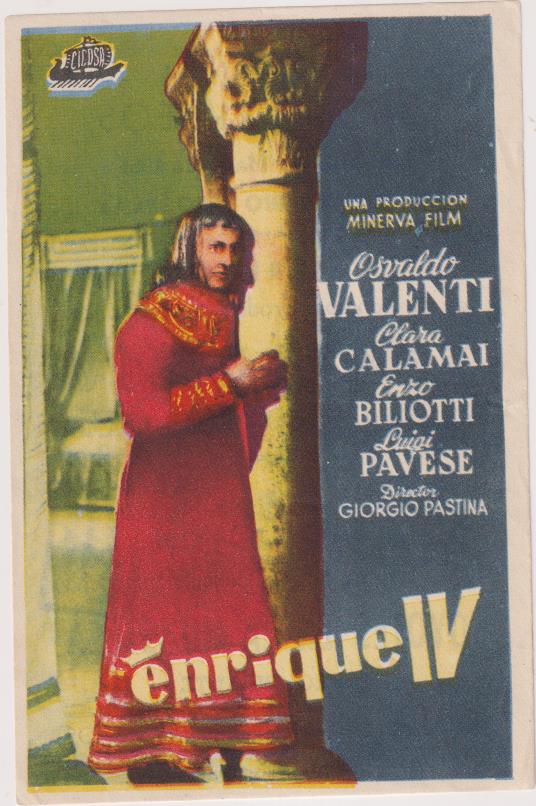 Enrique Iv. Sencillo de Cicosa. Cinem Elíseos, 1951