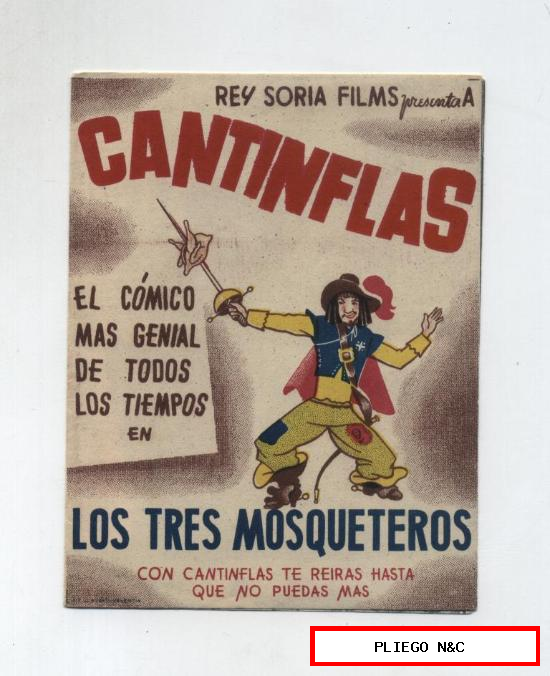 Cantinflas-Los Tres Mosqueteros. Sencillo de Rey Soria Films