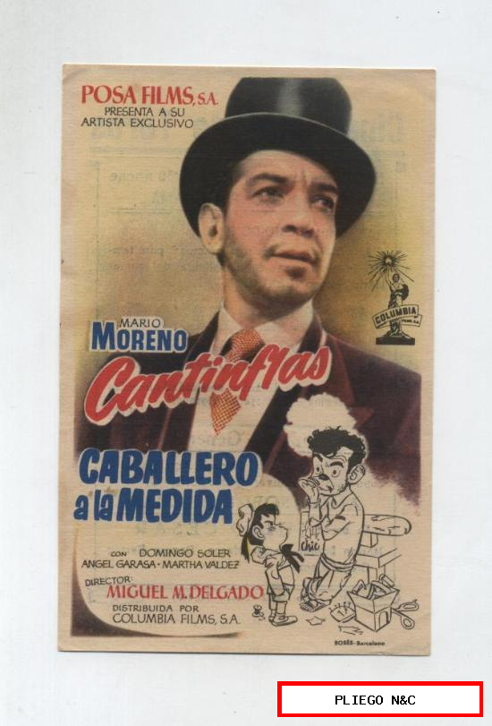 Cantinflas-Caballero a la medida. Sencillo de Columbia. Cine Plaza de Toros (Linares)