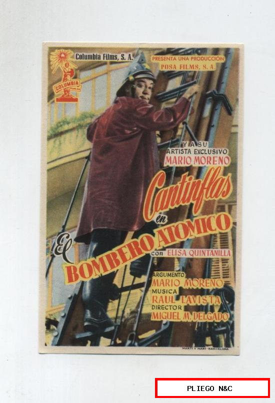 Cantinflas-El bombero Atómico. Sencillo de Columbia. ¡IMPECABLE!