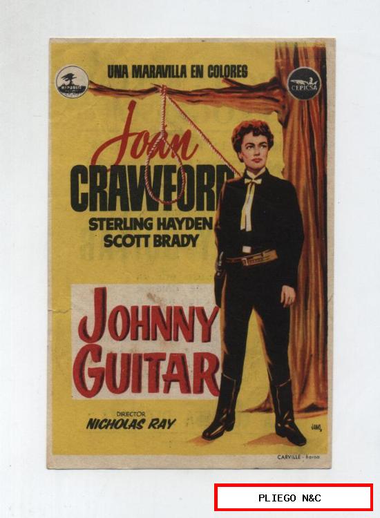 Johnny Guitar. Sencillo de Cepicsa. Lirico-Balear y Progreso. 1956