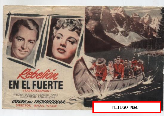 Rebelión en el fuerte. Doble de Universal Films Española. Cines Rialto y Prado. 1955