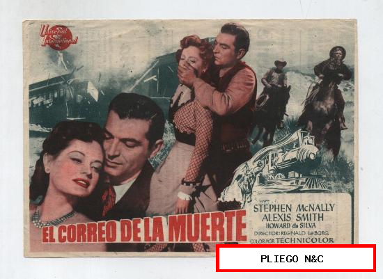 El correo de la muerte. Sencillo grande de Universal International. Majestic Cinema 1951
