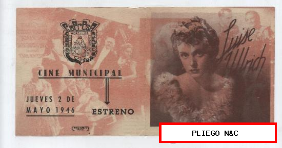 Annelie. Doble de Ufa. Cine Municipal-Cádiz 1946