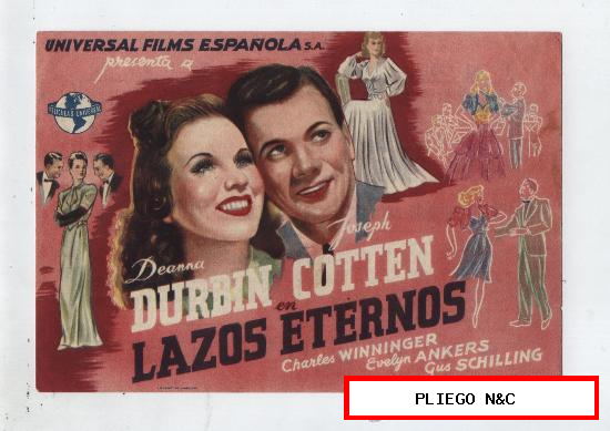 Lazos Eternos. Sencillo grande de Universal. Cine Monumental 1945
