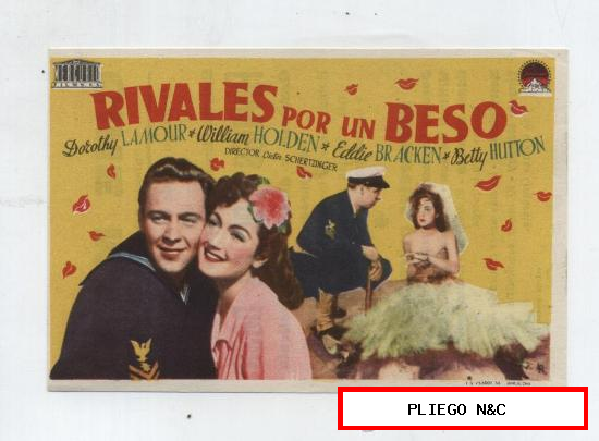 Rivales por un beso. Sencillo de Mercurio. cine Mari-León 1948