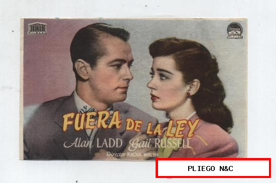 Fuera de la Ley. Sencillo de Mercurio. Monumental Cinema-Melilla 1947