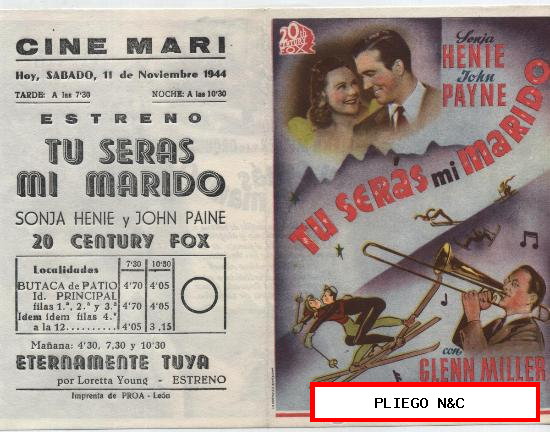 Tu serás mi marido. Doble de 20th Century Fox. Cine Mari-León 1944
