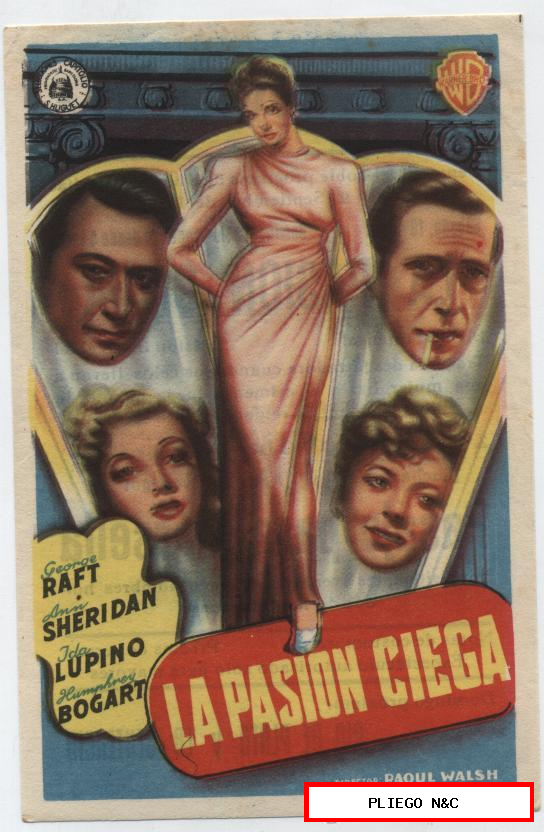 La Pasión Ciega. Sencillo de Capitolio. Cine Avenida-Seo de Urgell 1951