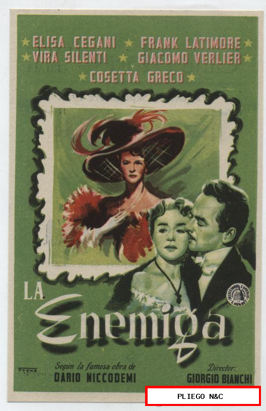La Enemiga. Sencillo de Capitolio. Cine Mari-León 1955