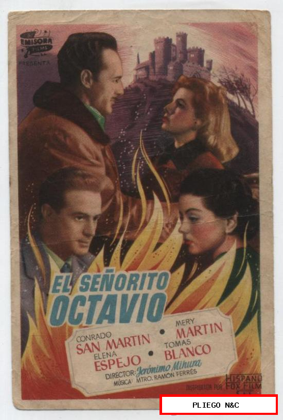 El Señorito Octavio. Sencillo de Emisora Films. Cine Echegaray-Málaga