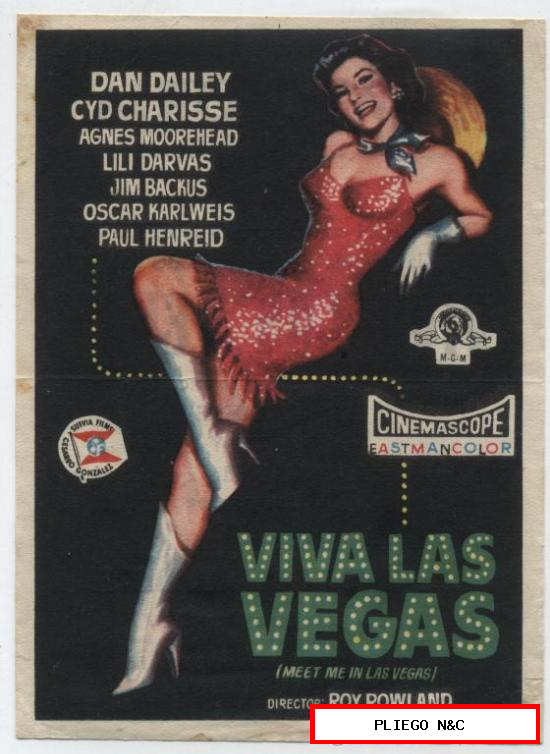 Viva Las Vegas. Sencillo de Suevia Films. Cine Victoria-Lérida